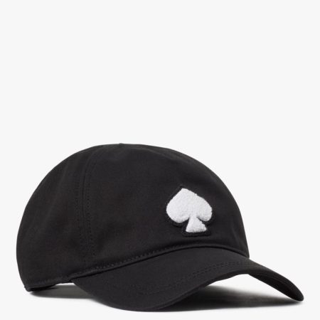Kate Spade Outlet Spade Patch Baseball Cap - Preorder — Black
