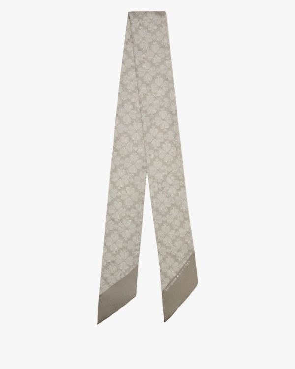 Kate Spade Outlet Textured Spade Flower Skinny Scarf - Preorder