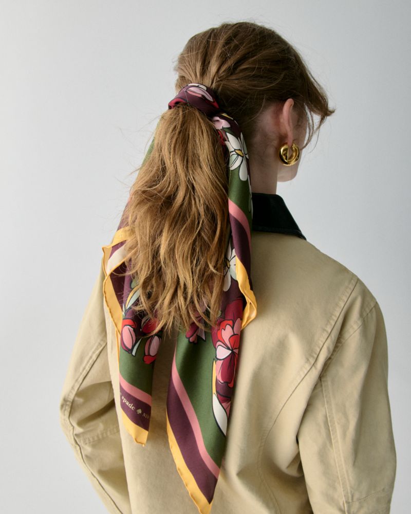 Kate Spade Outlet Mushroom Patch Silk Square Scarf - Preorder