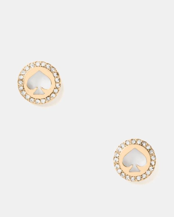 Kate Spade Outlet Spot The Spade Pave Halo Spade Studs - Preorder