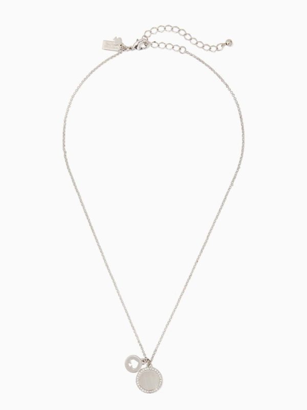 Kate Spade Outlet Spot The Spade Pave Charm Pendant Necklace - Preorder