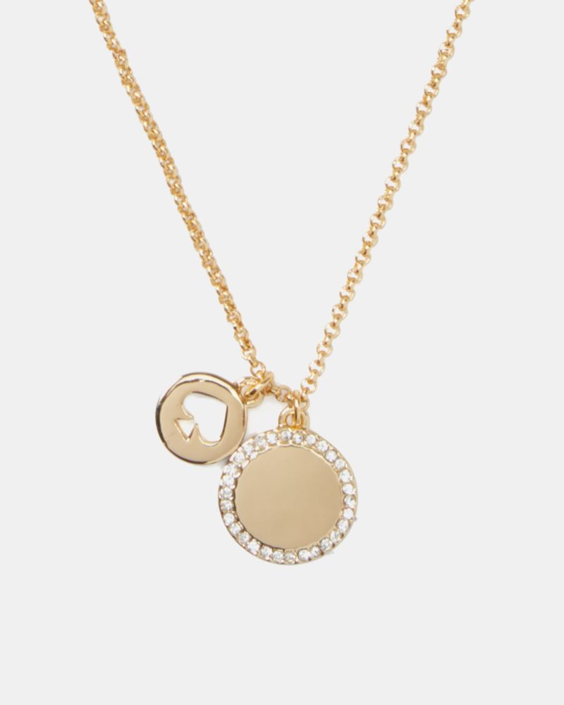 Kate Spade Outlet Spot The Spade Pave Charm Pendant Necklace - Preorder