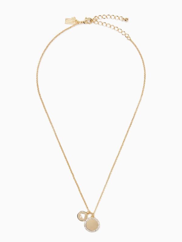 Kate Spade Outlet Spot The Spade Pave Charm Pendant Necklace - Preorder