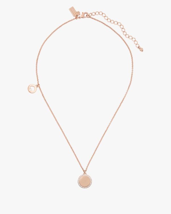 Kate Spade Outlet Spot The Spade Pave Charm Pendant Necklace - Preorder