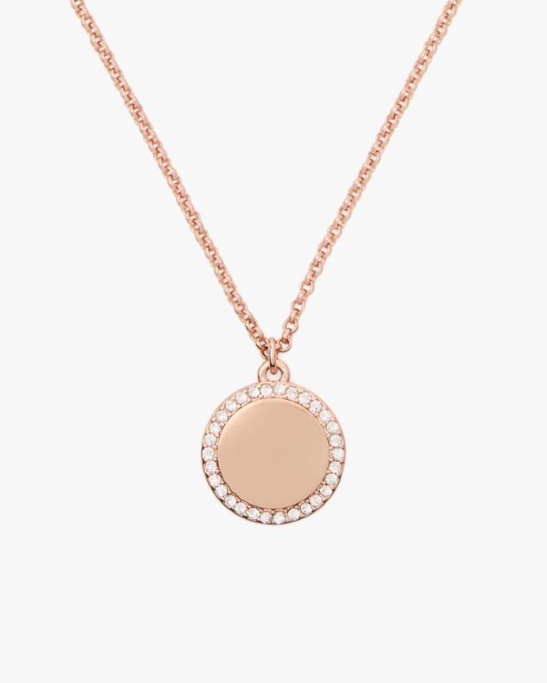 Kate Spade Outlet Spot The Spade Pave Charm Pendant Necklace - Preorder