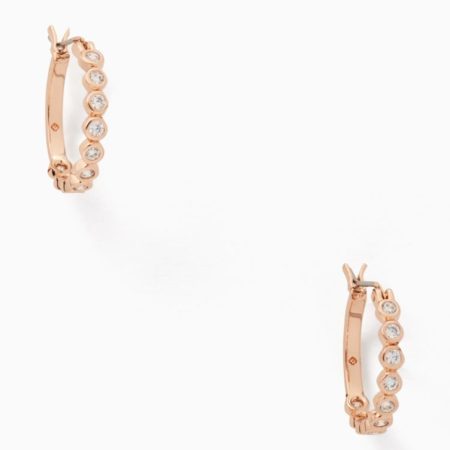 Kate Spade Outlet Full Circle Huggies - Preorder — Clear/Rose Gold