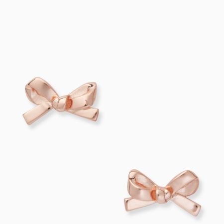 Kate Spade Outlet Skinny Mini Bow Studs - Preorder — Rose Gold