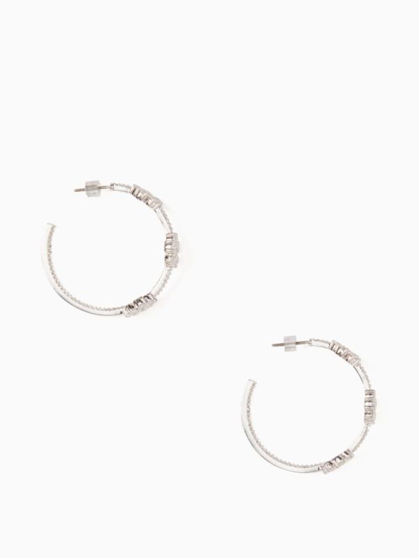 Kate Spade Outlet Gleaming Gardenia Flower Hoops - Preorder