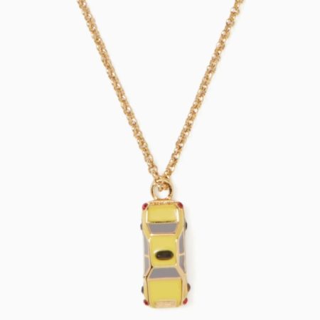 Kate Spade Outlet Ma Cherie Taxi Mini Pendant - Preorder — Yellow Multi