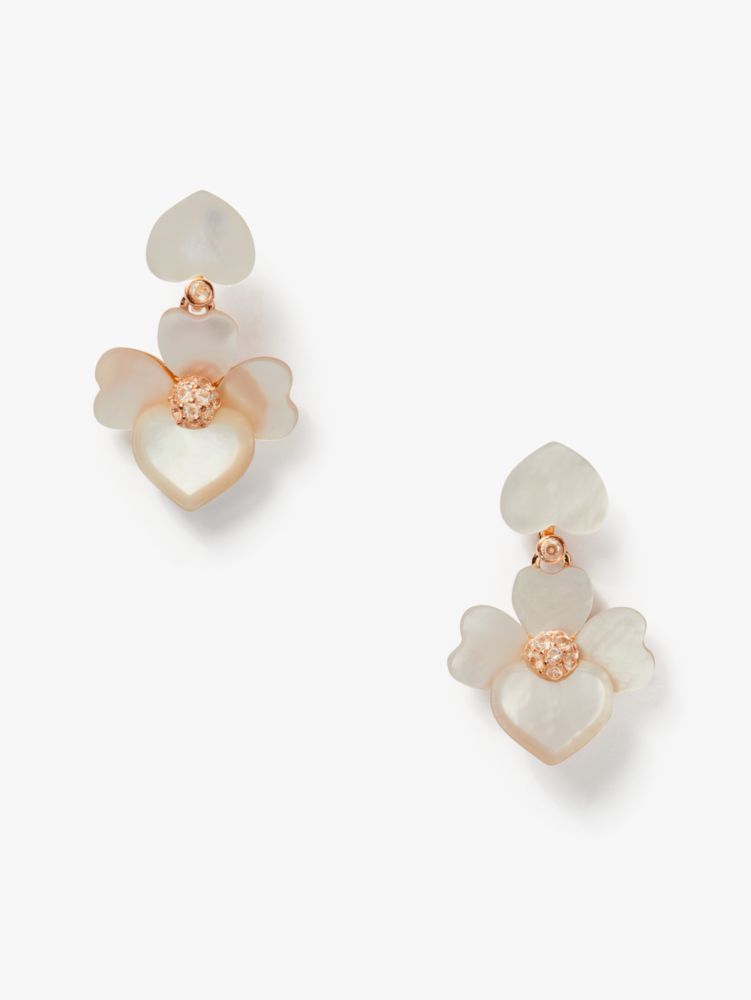 Kate Spade Outlet Precious Pansy Drop Earrings - Preorder