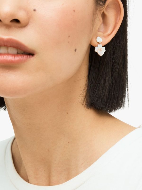 Kate Spade Outlet Precious Pansy Drop Earrings - Preorder