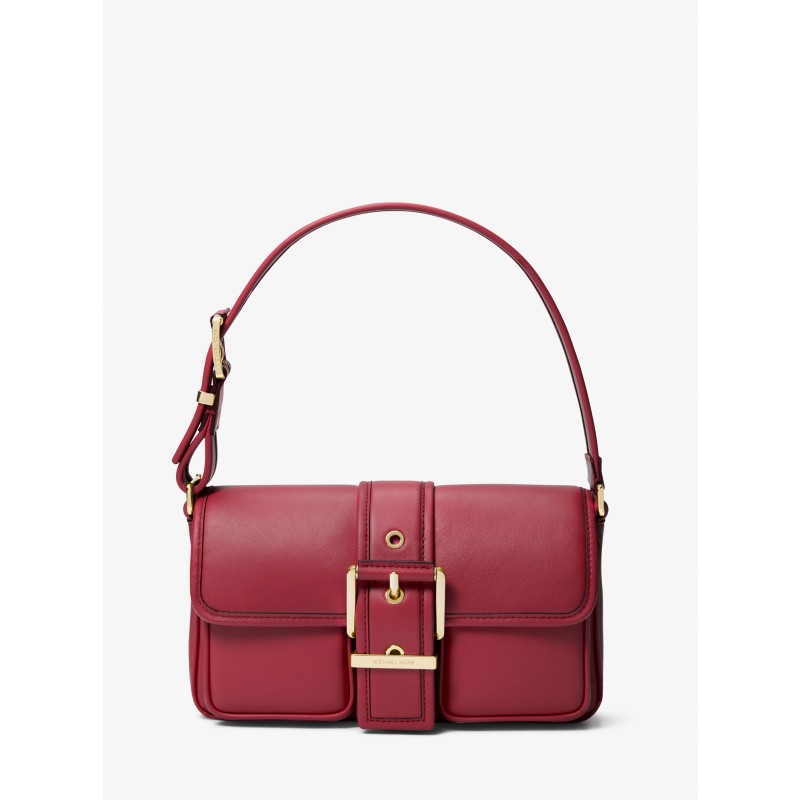 Michael Kors Colby Medium Leather Shoulder Bag 30S4GBAL2L Deep Red gold hardware 2026