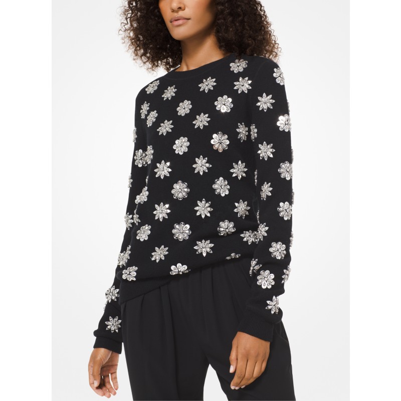 Michael Kors Collection Hand-Embroidered Cashmere Sweater Fall 2026