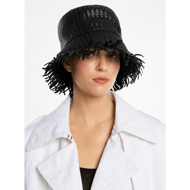 Michael Kors Collection Leather Bucket Hat