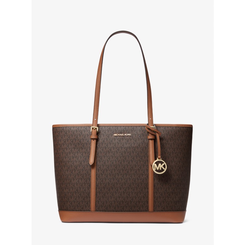 Michael Kors Jet Set Travel tote brown signature 2025