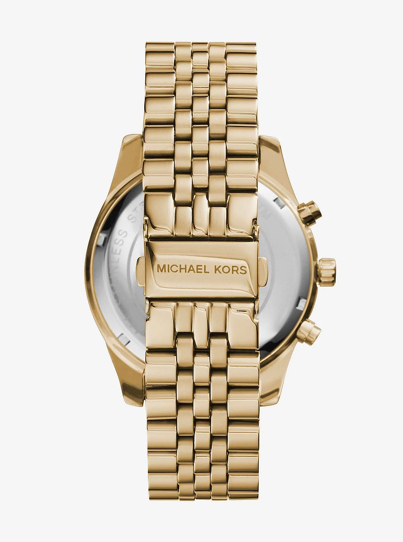 Michael Kors Lexington MK8281 gold-tone 44mm chronograph watch