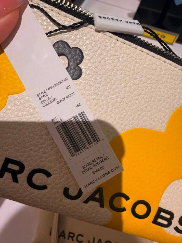 Marc Jacobs Floral Logo Wristlet Black Multi - Preorder