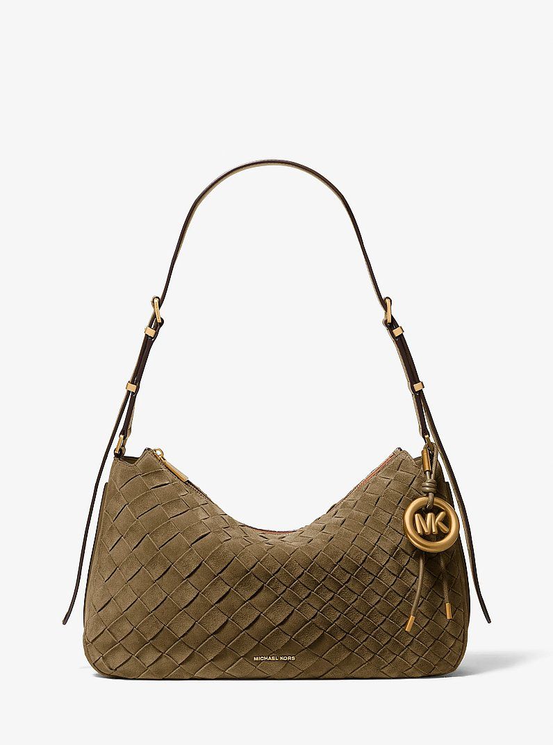 Michael Kors Nolita Medium Hand-Woven Suede Shoulder Bag - Preorder