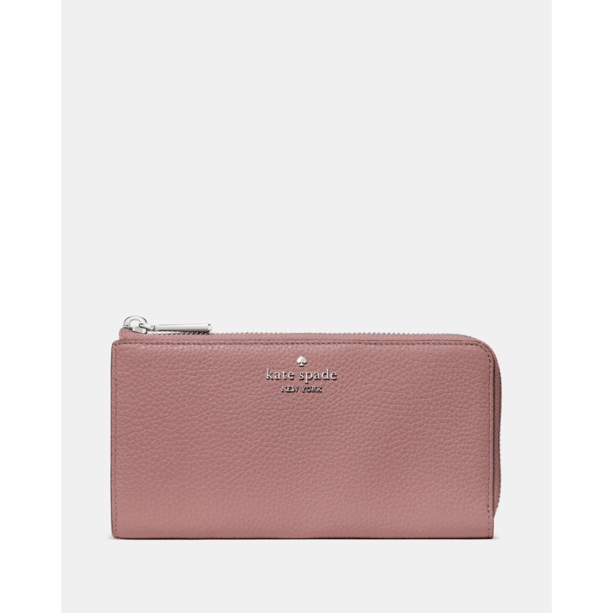 Kate Spade Large Slim L-zip Wallet - Preorder — Dusk Rose