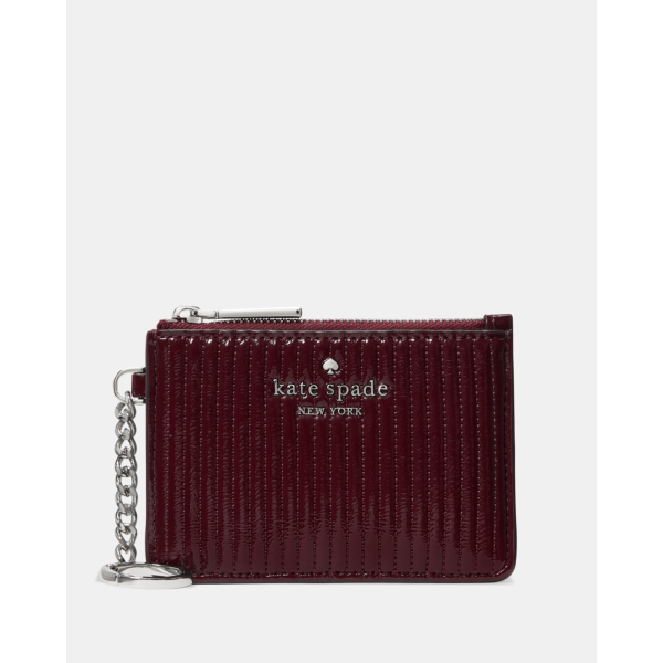 Kate Spade Shiny Quilted Key Ring Card Holder - Preorder — Grenache