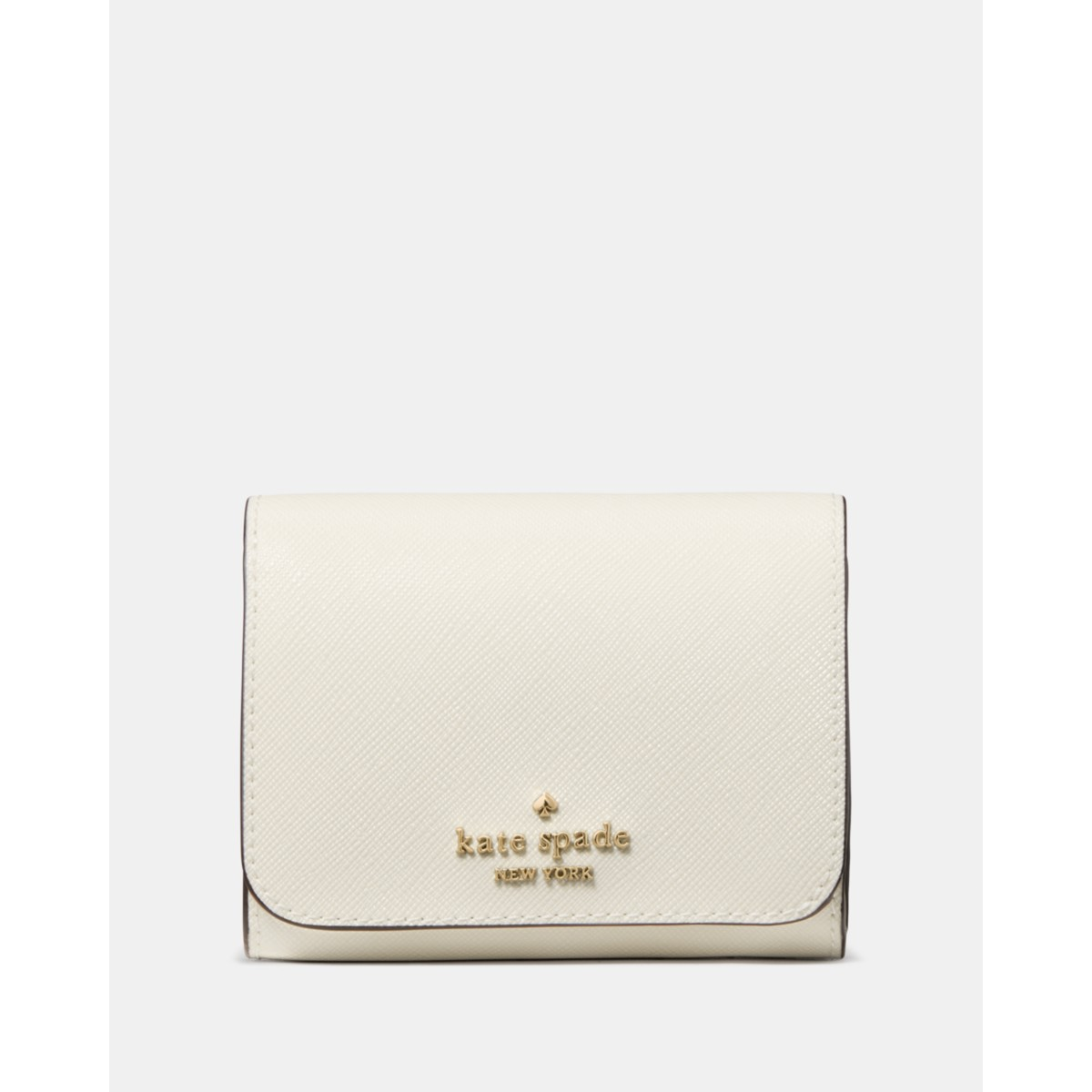 Kate Spade Textured Patent Small L-zip Wallet - Preorder — Meringue