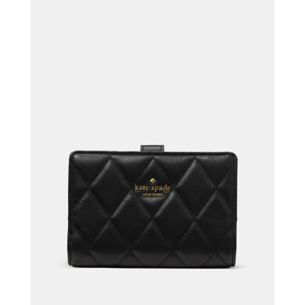 Kate Spade Quilted Medium Bifold Wallet - Preorder — Black