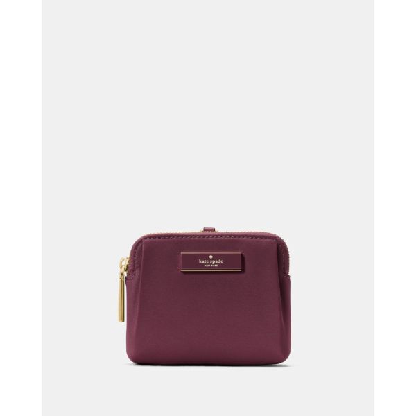 Kate Spade Carter Nylon Card Case Lanyard - Preorder — Deep Cherry