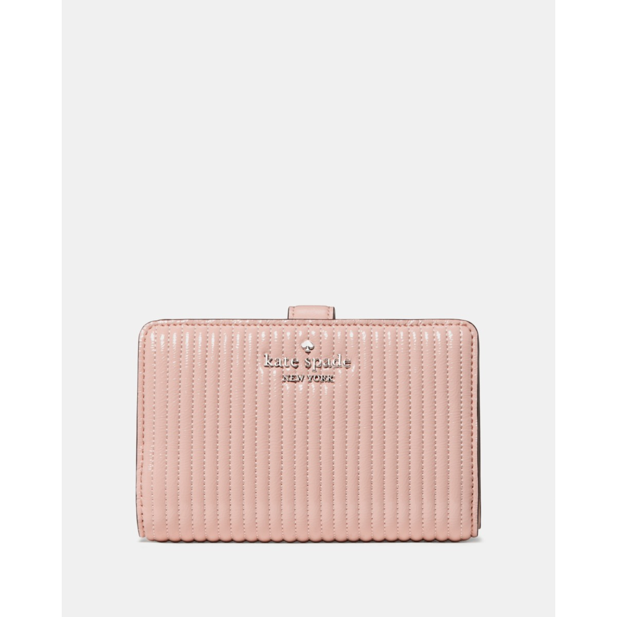 Kate Spade Shiny Quilted Medium Bifold Wallet - Preorder — Rose Smoke