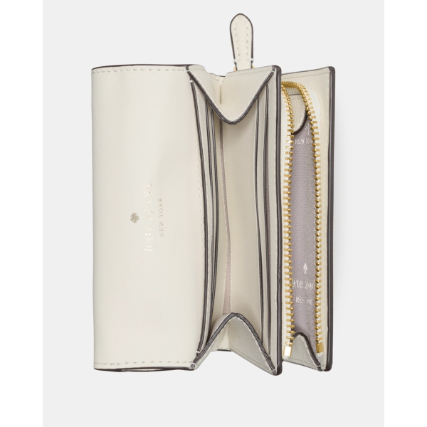 Kate Spade Textured Patent Small L-zip Wallet - Preorder — Meringue