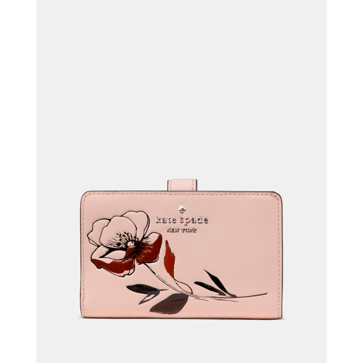 Kate Spade Floral Medium Bifold Wallet - Preorder — Rose Smoke Multi