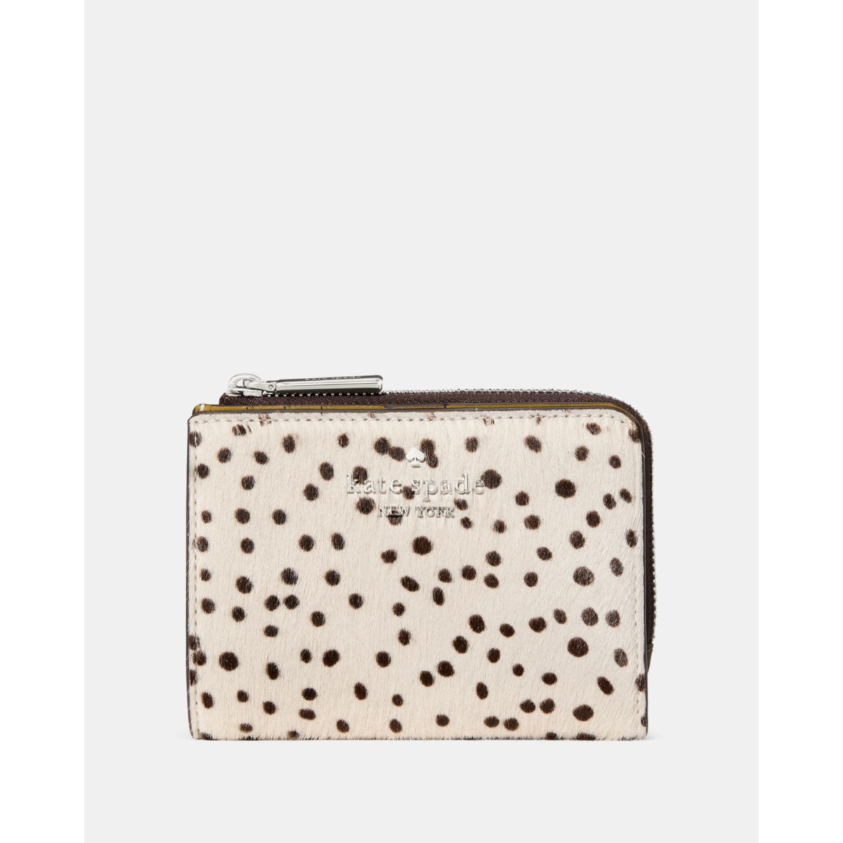 Kate Spade Haircalf Small L-zip Wallet - Preorder — NATURAL MULTI