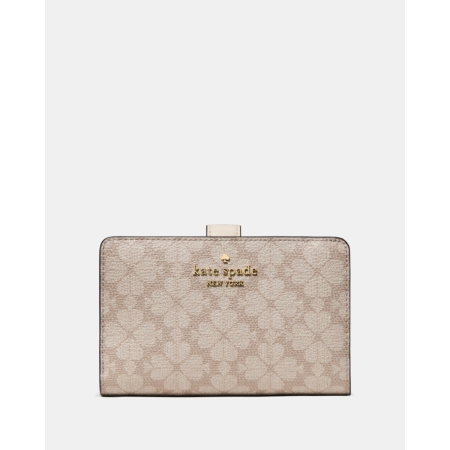 Kate Spade Spade Flower Medium Bifold Wallet - Preorder — Dark Beige Moon Dust (251)