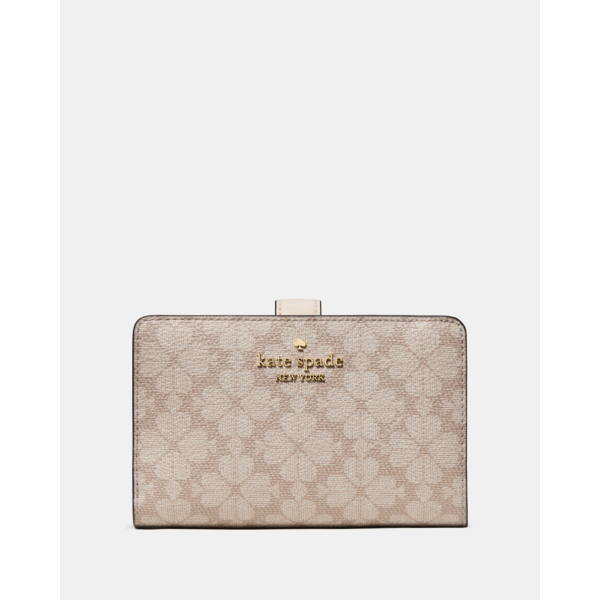 Kate Spade Spade Flower Medium Bifold Wallet - Preorder — Dark Beige Moon Dust