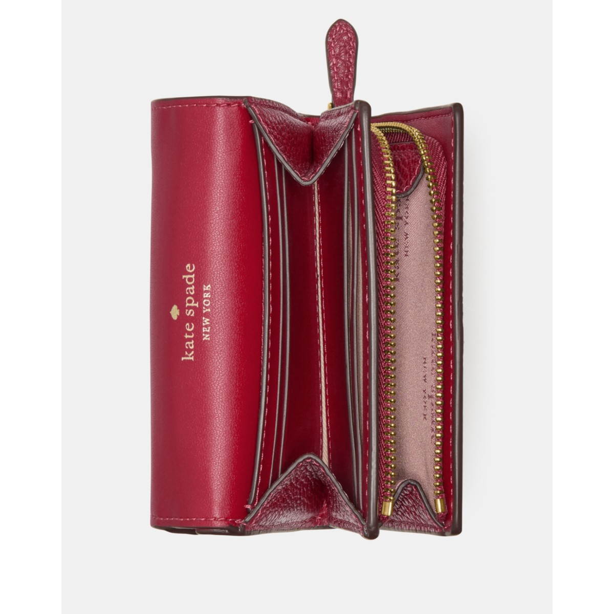 Kate Spade Small L-zip Flap Wallet - Preorder — Red Jam