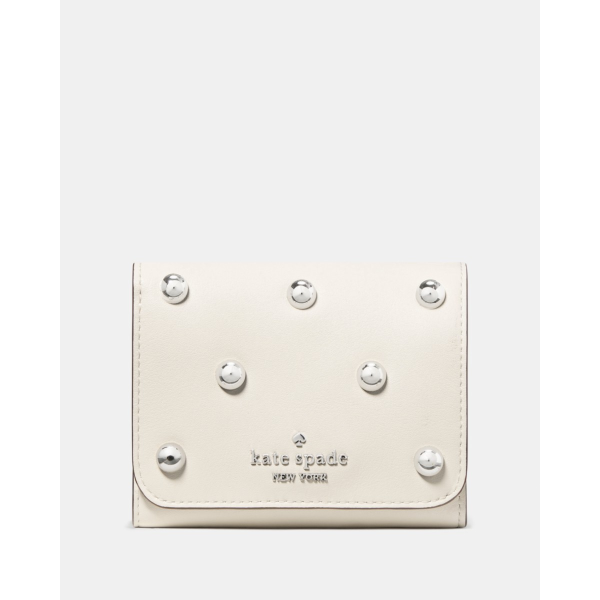 Kate Spade Studded Small L-zip Wallet - Preorder — Meringue