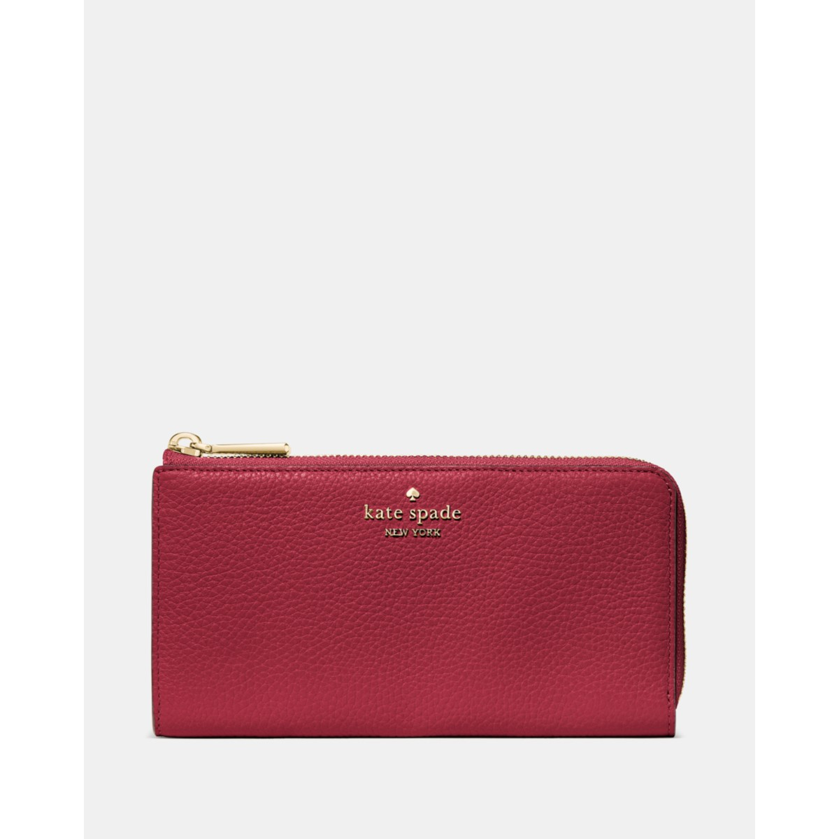 Kate Spade Large Slim L-zip Wallet - Preorder — Red Jam