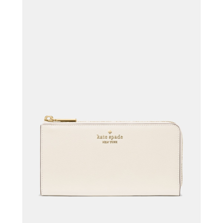 Kate Spade Large Slim L-zip Wallet - Preorder — Meringue (100)