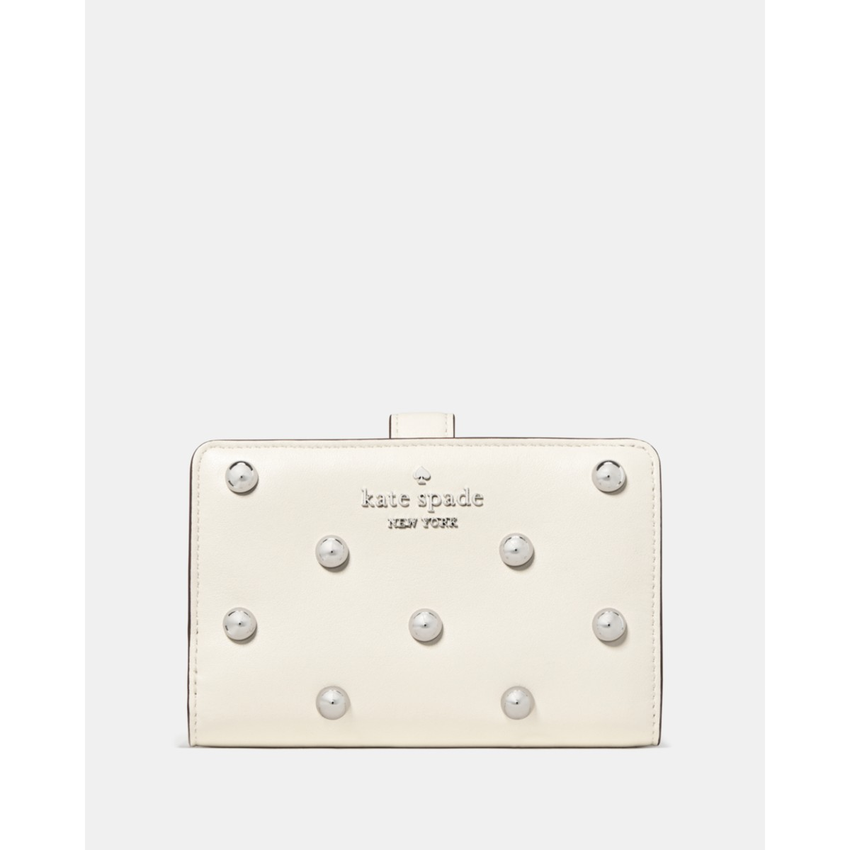 Kate Spade Studded Medium Bifold Wallet - Preorder — Meringue