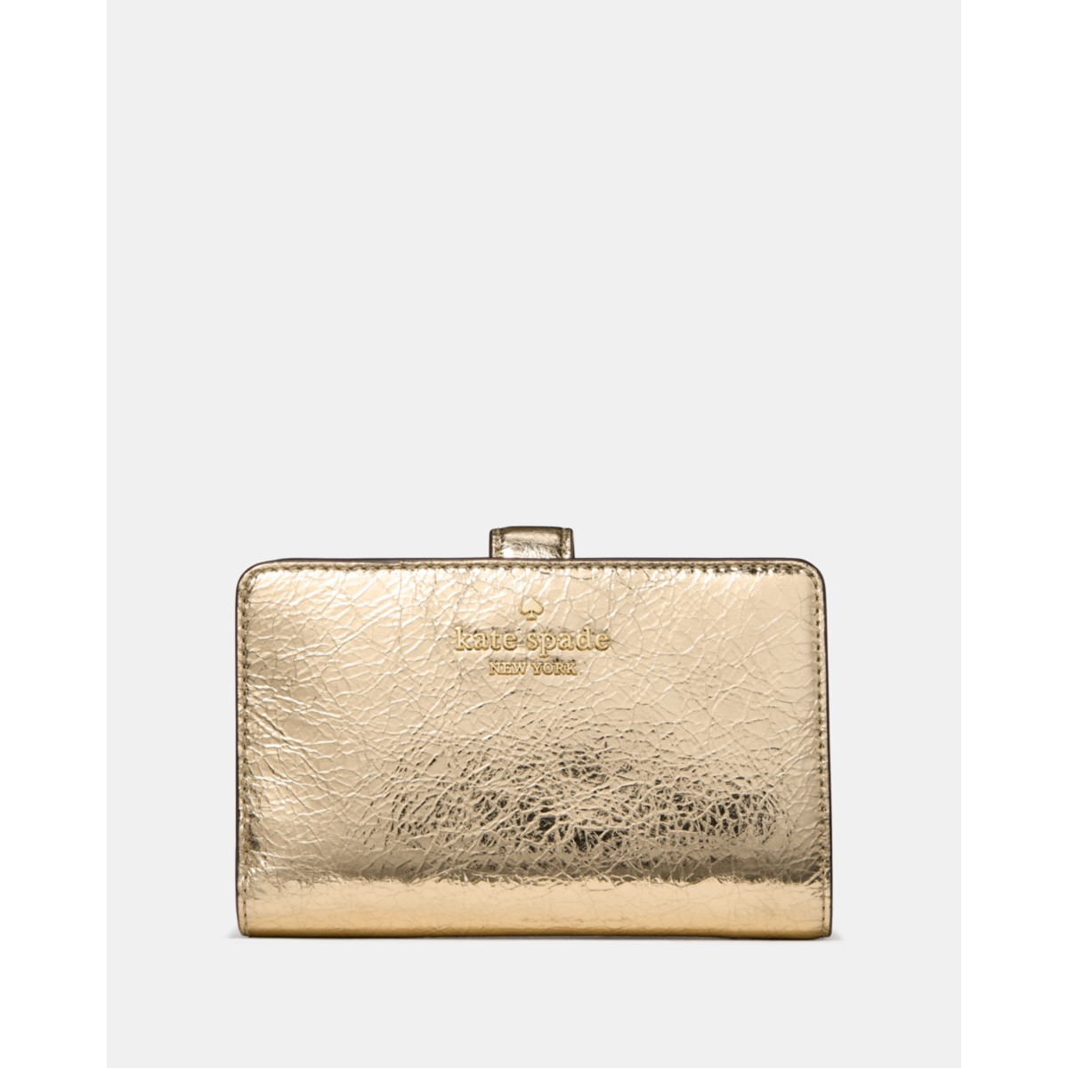 Kate Spade Metallic Medium Bifold Wallet - Preorder — Gold