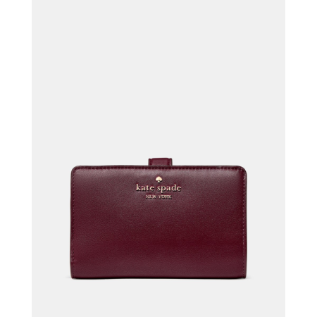 Kate Spade Floral Interior Medium Bifold Wallet - Preorder — Grenache (600)