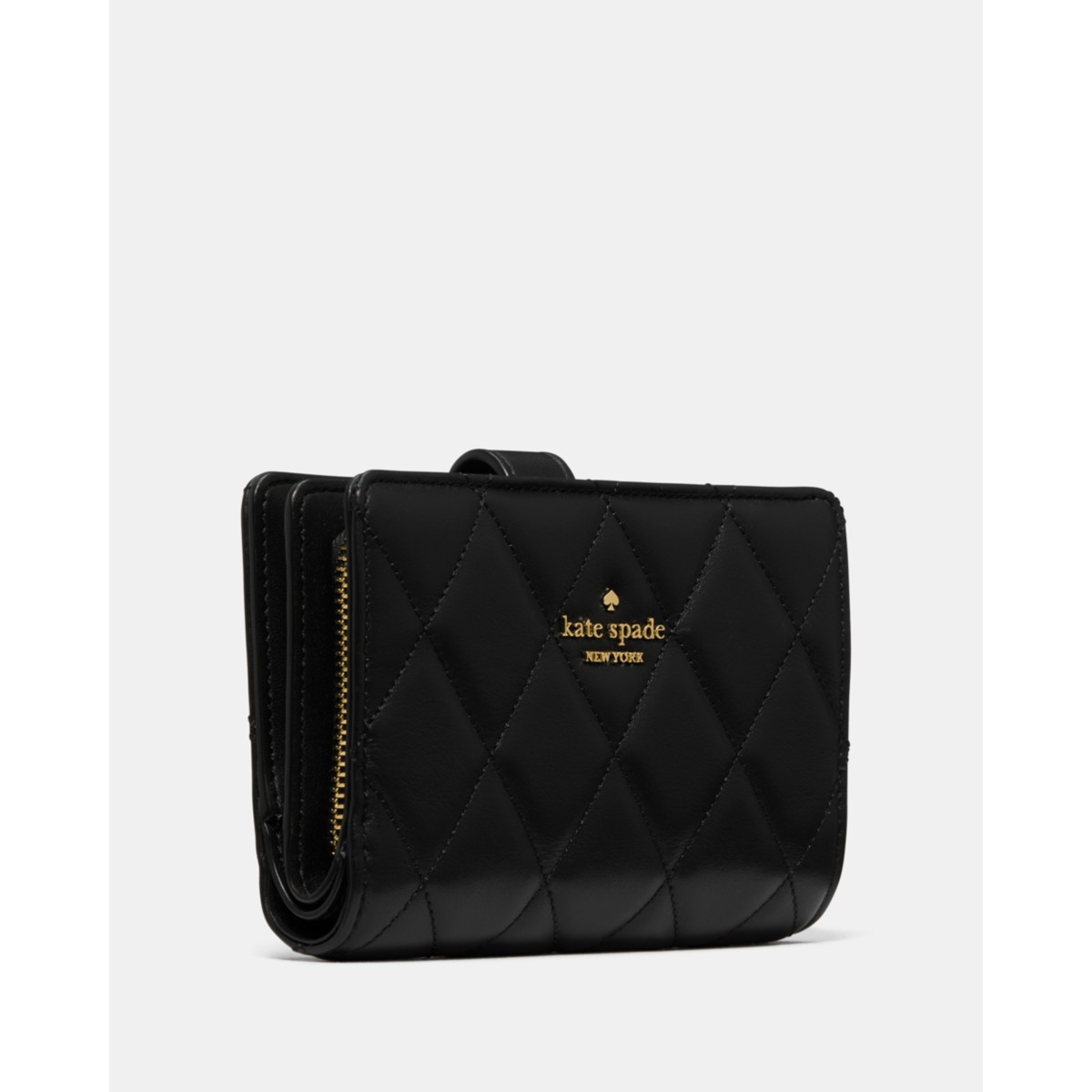 Kate Spade Quilted Medium Bifold Wallet - Preorder — Black