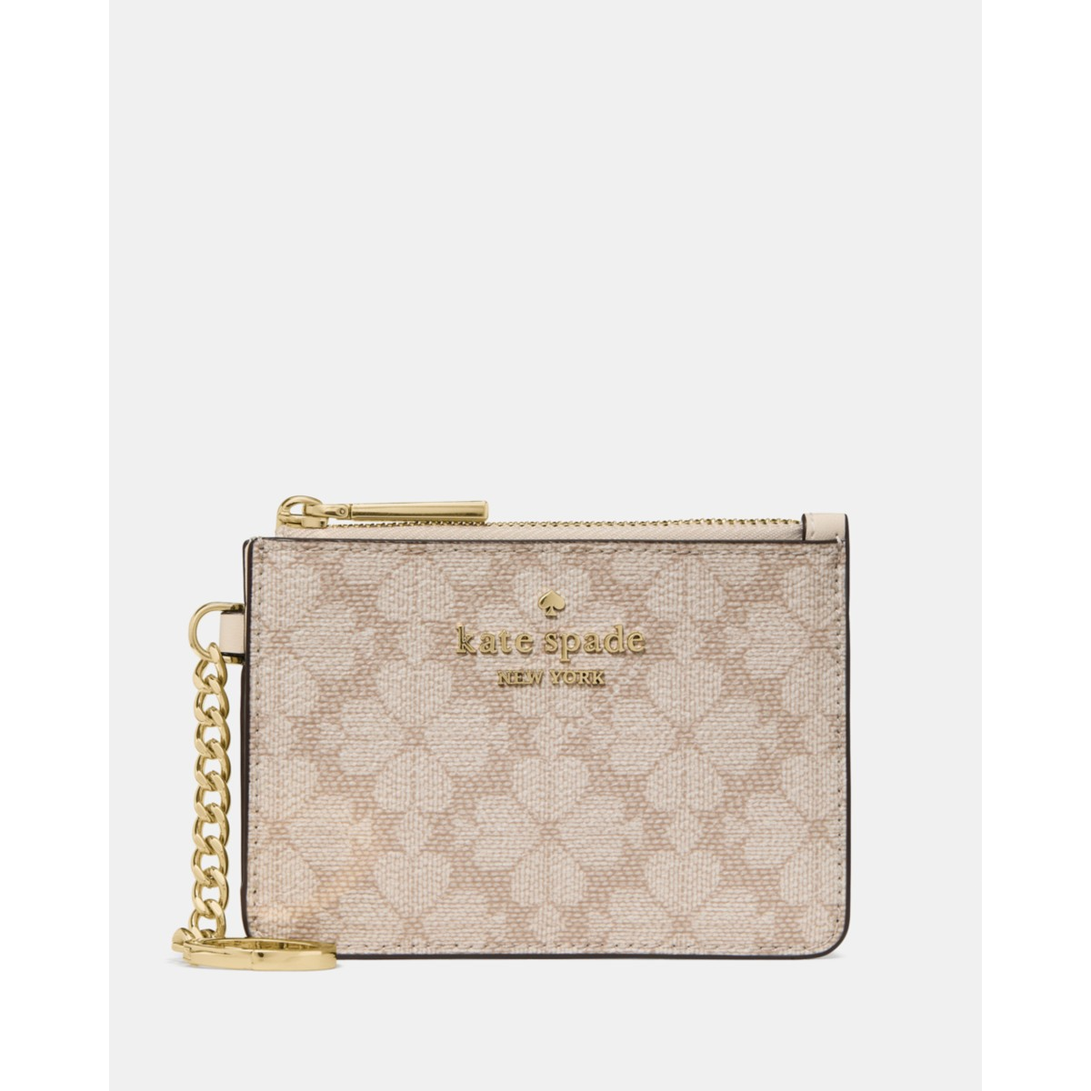 Kate Spade Spade Flower Key Ring Card Holder - Preorder — Dark Beige Moon Dust