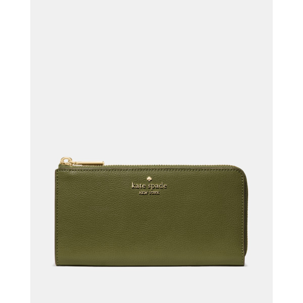 Kate Spade Large Slim L-zip Wallet - Preorder — Enchanted Green