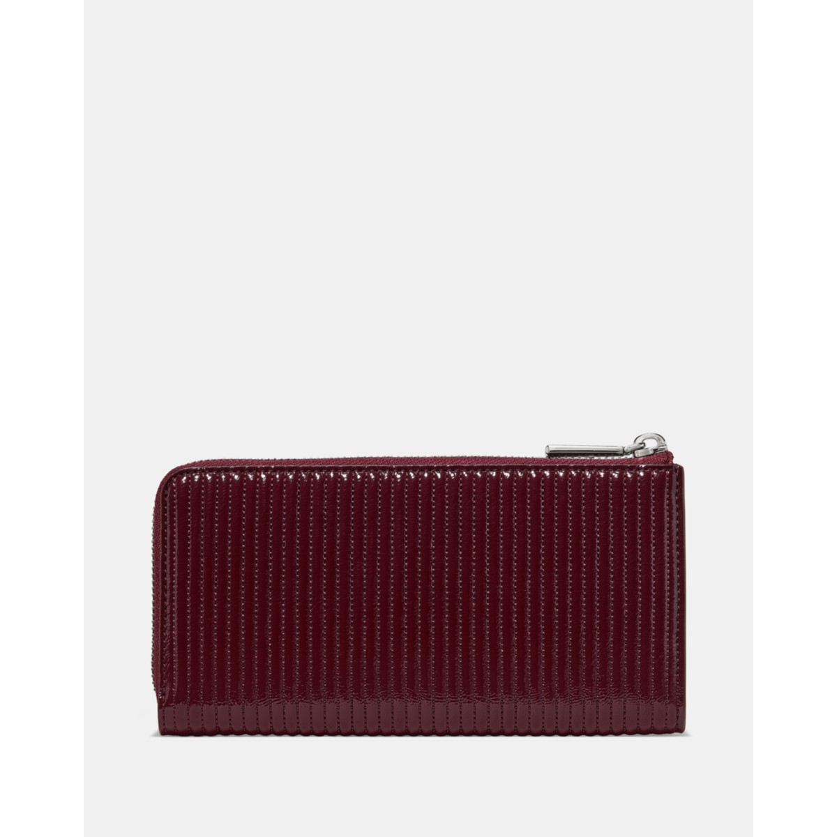 Kate Spade Shiny Quilted Large Slim L-zip Wallet - Preorder — Grenache