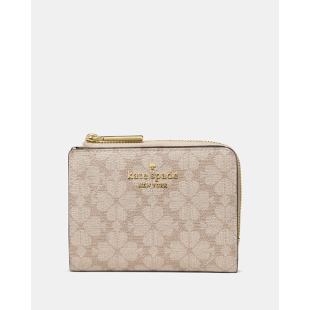 Kate Spade Spade Flower Small L-zip Wallet - Preorder — Dark Beige Moon Dust (251)