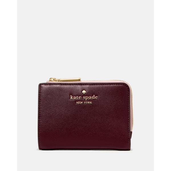 Kate Spade Floral Interior Small L-zip Wallet - Preorder — Grenache