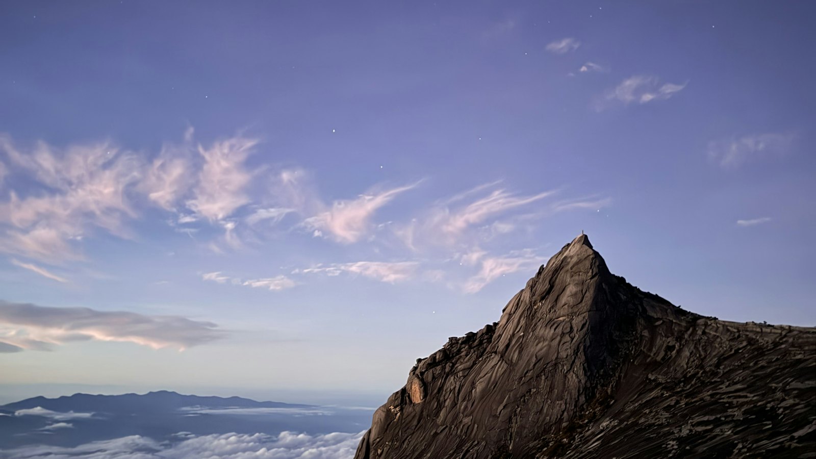 Mount Kinabalu above the clouds, Sabah