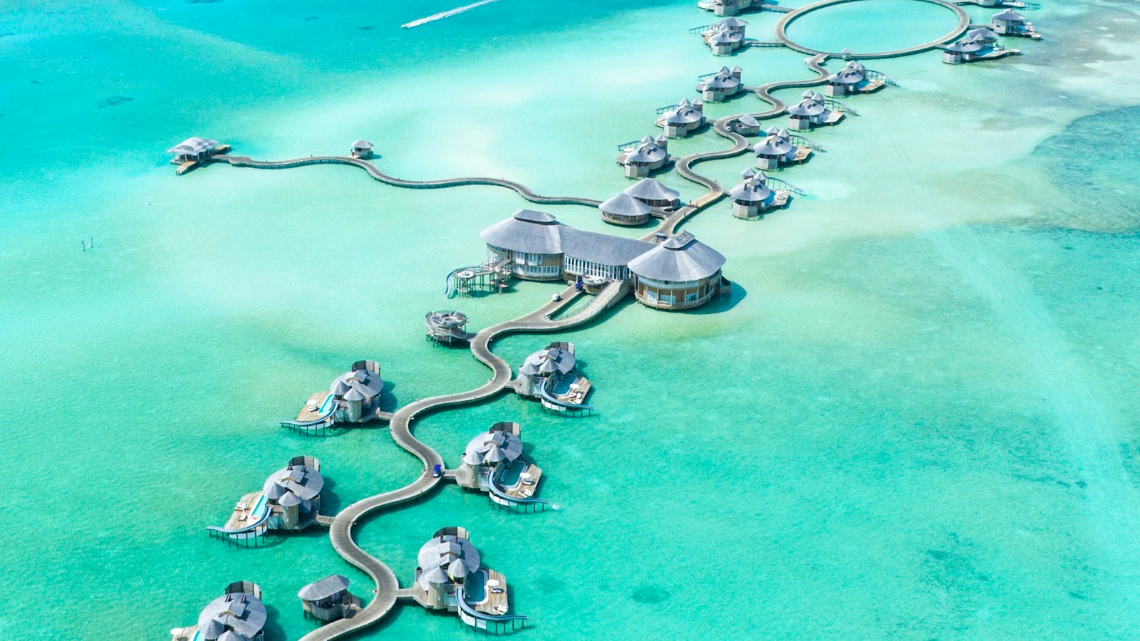 Overwater villas in Noonu Atoll, Maldives